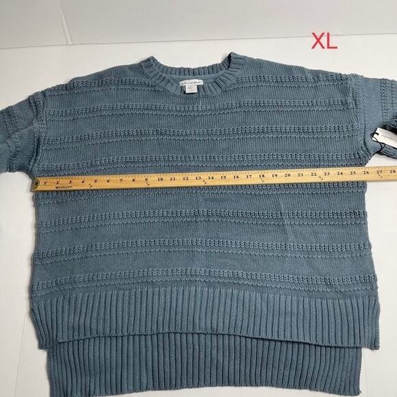 Cupcake And Cashmere Chunky Cable Knit High Low Sweater Oversized Size X Large - Picture 2 of 8